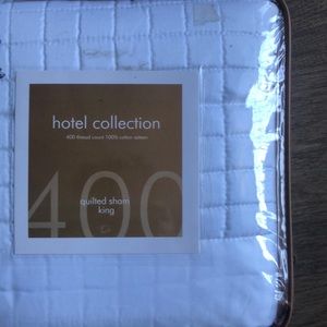 Hotel Collection square quieted sham king in white